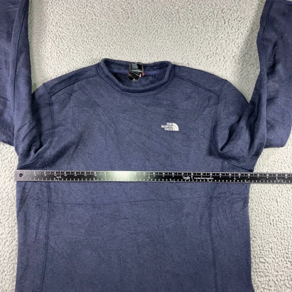 The North Face Sweatshirt Men XL Navy Blue Fleece Lined Logo Hiking Outdoor‎